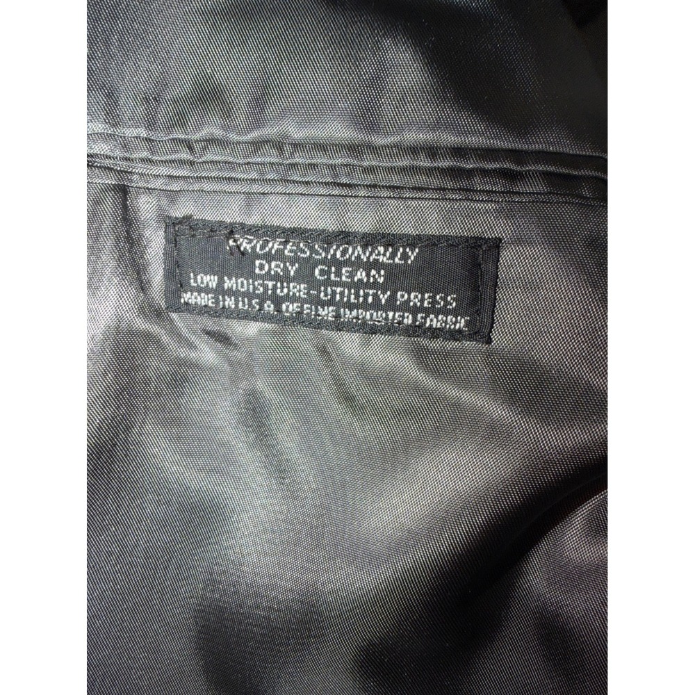 Pierre Cardin Mens Gray Double Breasted Suit Peak Lapel Pleated Pants 42R 31x29 - Picture 6 of 11